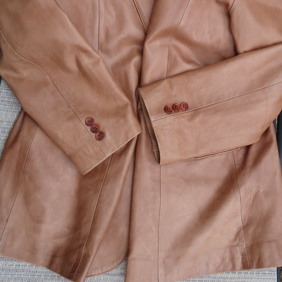 SIZE 44. SCULLY brown genuine leather blazer jacket. - Picture 8 of 16